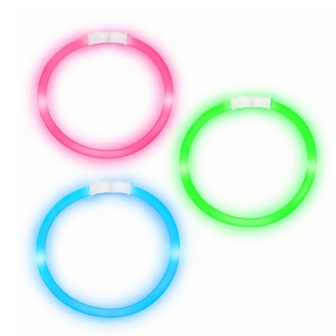 Bransoletki Opaski Fluorescencyjne Świecące W Ciemności Neon Stick 3 szt.