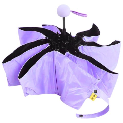 Parasolka Kieszonkowa Składana z Ochroną UV UPF 50+ Etui Fioletowa 90 cm