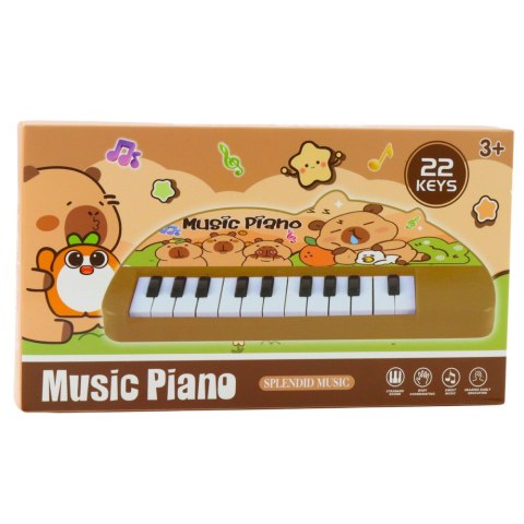 Pianinko Muzyczne Dla Dzieci Kapibara Mini Keyboard 22 Klawisze