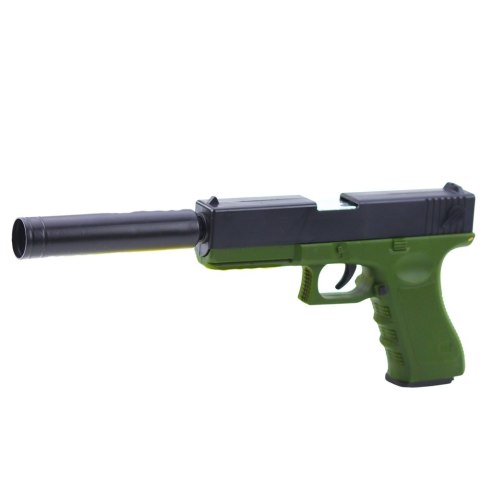 Pistolet Zabawkowy Naboje Piankowe Amunicja Łuski Zielony