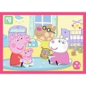 Puzzle - 4w1 (12, 15, 20, 24) - Peppa uwielbia przygody - Świnka Peppa - Trefl 34672