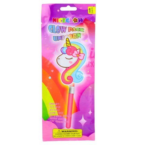 Różdżka Z Jednorożcem Fluorescencyjna Świecąca W Ciemnośći Neon Stick 25cm