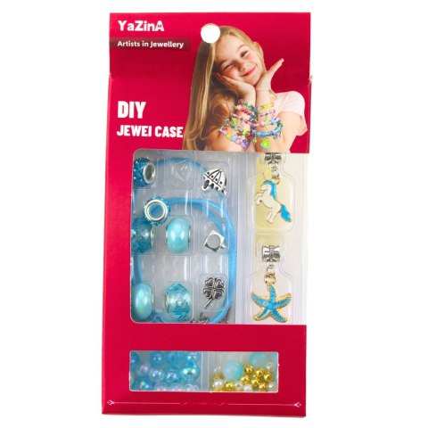 Zestaw DIY Do Robienia Bransoletek Biżuterii Koraliki Zawieszki Mix