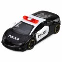 Autko Policyjne Sportowe Samochód Z Napędem Metalowy Pull-Back Czarny 1:43