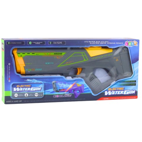Elektryczny Pistolet Karabin Na Wodę 550 ml Zasięg 10m Szary