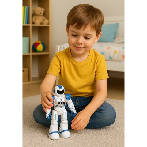Robot Edukacyjny Zdalnie Sterowany RC Mówi Tańczy Światła Dźwięki Niebieski