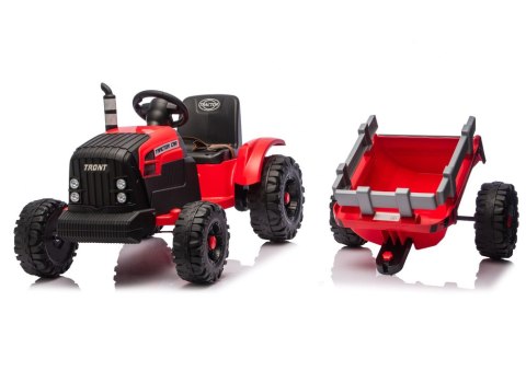 Traktor Na Akumulator CH9959B Z Przyczepą Czerwony 24V