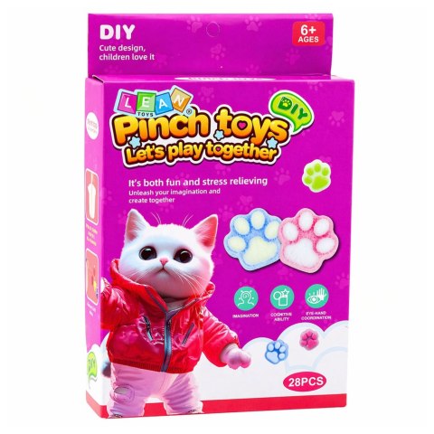 Zestaw Kreatywny DIY Do Tworzenia Gniotków Gniotek Kocia Łapka Squishy 28 el.