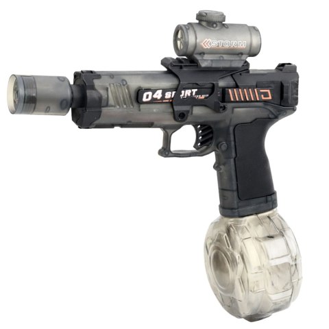 Elektryczny Karabin Pistolet Na Wodę Automatyczny Czarny Zasięg 7-9m 350 ml