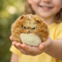 Pluszowy Rudy Kotek z Kręcącym Ogonkiem Dźwięki Piszczenia Brelok 9 cm
