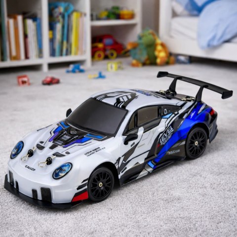 Auto Do Driftu Zdalnie Sterowane RC Wymienne Koła 4WD Niebieskie 1:24