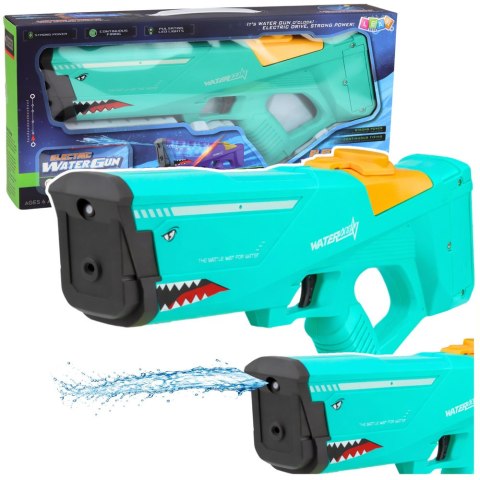 Elektryczny Karabin Pistolet Na Wodę Rekin Zielony 600 ml 8-10 m