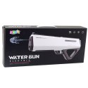 Elektryczny Pistolet Karabin Broń Na Wodę Biały Zasięg 12m 400ml