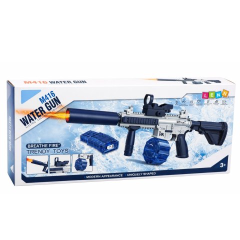 Karabin Elektryczny Broń Pistolet Na Wodę M416 Niebieski 62 cm