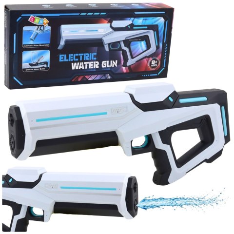Kosmiczny Pistolet Broń Na Wodę Elektryczny Biały 9m 300ml