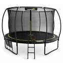 Trampolina Ogrodowa LEAN Z Siatką Wewnętrzną Czarno-Zielona 487CM 16FT