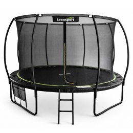 Trampolina Ogrodowa LEAN Z Siatką Wewnętrzną Czarno-Zielona 487CM 16FT