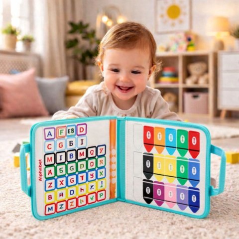 Filcowa Książeczka Edukacyjna Manipulacyjna Sensoryczna Syrenki Walizka