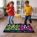 Podwójna Mata Taneczna Elektroniczna Do Tańczenia LED 105 x 90 cm