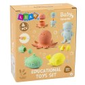 Zabawki Edukacyjne Do Kąpieli Sensoryczne Figurki Gumowe Pastelowe 4 szt.