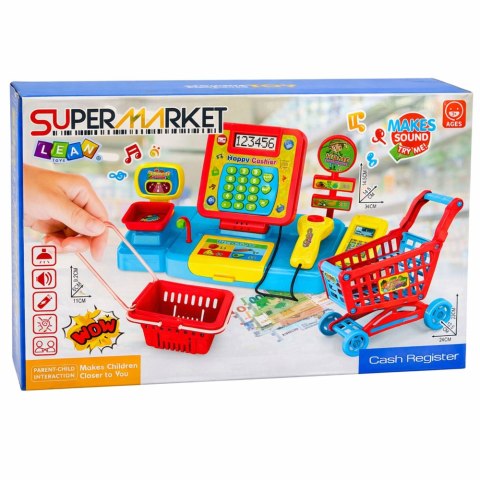 Kasa Sklepowa Interaktywna Supermarket Wózek Skaner Waga Produkty Spożywcze