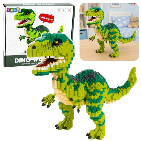 Zestaw Klocki Konstrukcyjne Dinozaur Velociraptor Figurka 3D 1457 el.