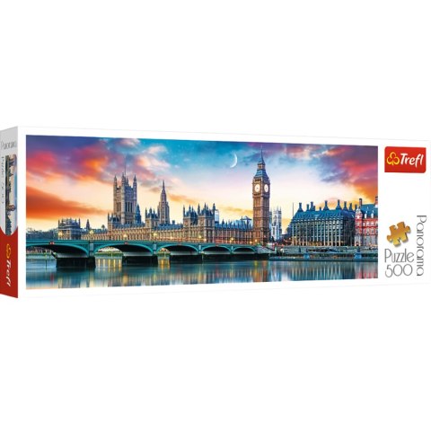 Puzzle - 500 - Panorama - Big Ben i Pałac Westminsterski, Londyn - Trefl 29507