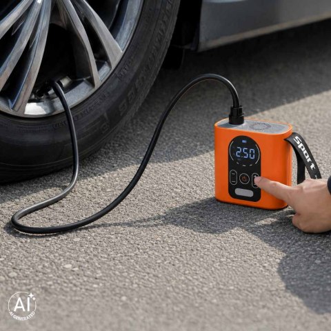 Pompka elektryczna akumulatorowa do deski SUP basenu materaca USB końcówki