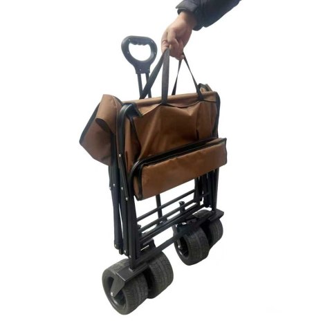 Wózek transportowy LUARO plażowy składany ze stolikiem 2w1