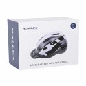 Kask rowerowy na rower RALLEX damski męski regulowany czarno-biały L 58-62cm