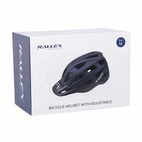 Kask rowerowy na rower RALLEX damski męski regulowany czarny M 54-58cm