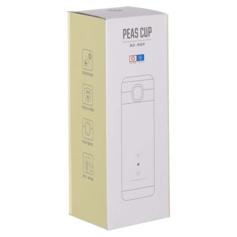 Kubek termiczny z ustnikiem termos LED 350ml róż