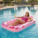 Materac dmuchany do pływania, leżak do opalania z poduszką 175cm różowy