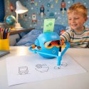 Zabawka interaktywna edukacyjna robot nauka rysowania fiszki mazaki niebieski