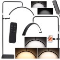 Lampa do przedłużania rzęs LED 36W regulowana kosmetyczna bezcieniowa łuk czarna