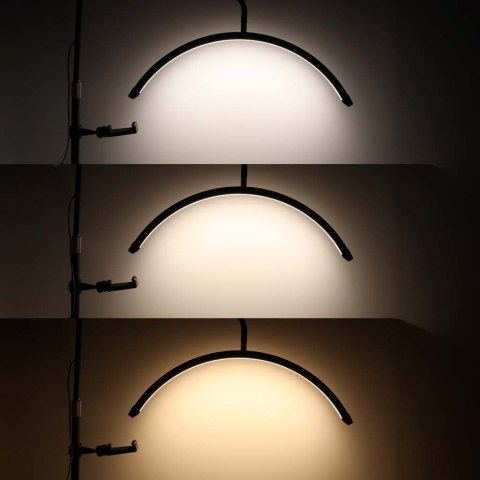 Lampa do przedłużania rzęs LED 36W regulowana kosmetyczna bezcieniowa łuk czarna