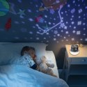 Lampka nocna projektor gwiazd LED USB obrotowy 6 motywów pilot jelonek