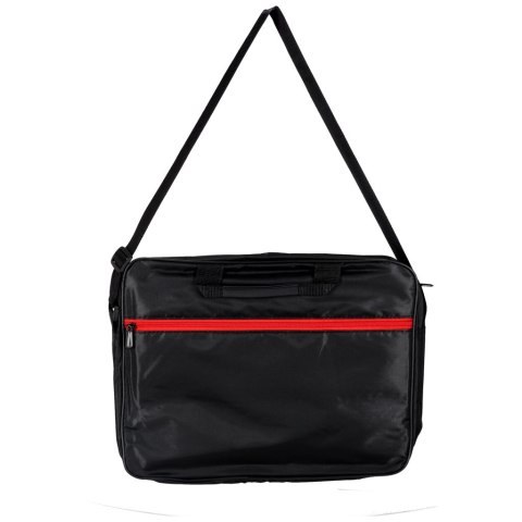 Torba na laptopa 15,6 cali na ramię z paskiem teczka biznesowa damska męska czarna
