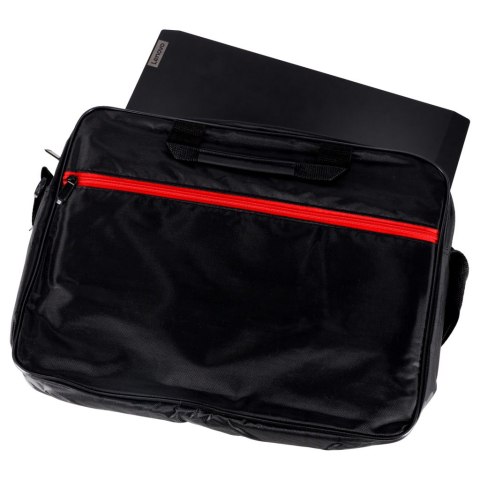 Torba na laptopa 15,6 cali na ramię z paskiem teczka biznesowa damska męska czarna