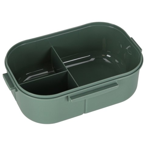 Lunch box śniadaniówka pudełko śniadaniowe z przegródkami dzielone 1200ml zielone