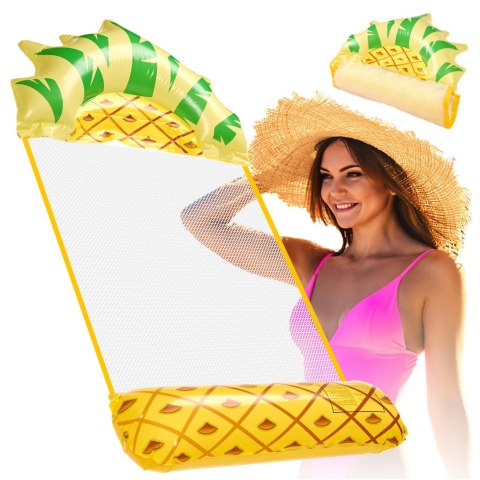 Materac dmuchany plażowy hamak wodny leżak fotel krzesło do pływania basenu ananas