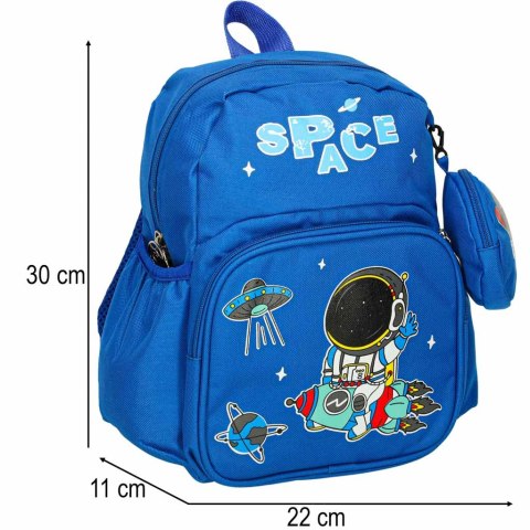 Plecak dla przedszkolaka szkolny dziecięcy astronauta 30x22x11cm