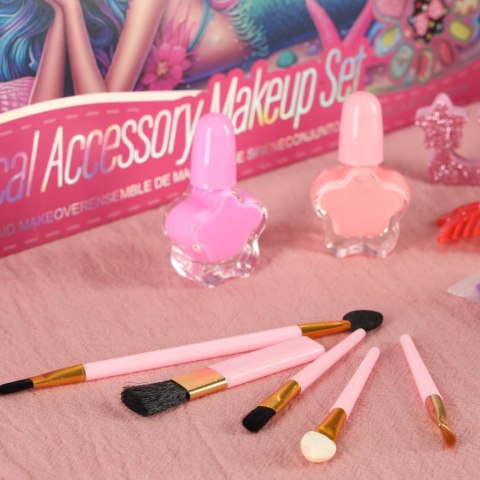 Kuferek zestaw kosmetyków do makijażu i paznokci makeup kosmetyki cienie lakiery szuflady syrenka