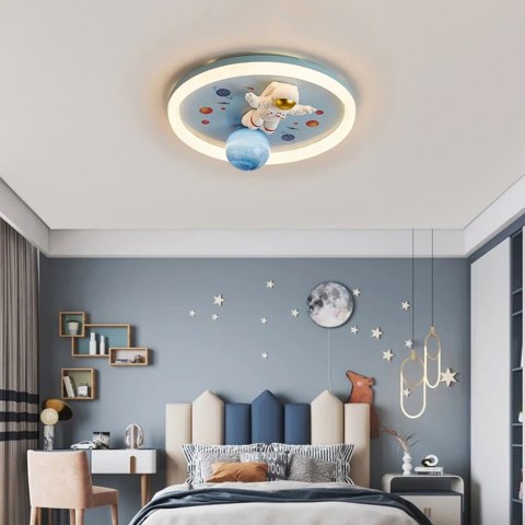 Lampa LED sufitowa plafon do pokoju dziecięcego ściemniana + pilot astronauta
