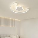 Lampa LED sufitowa plafon do pokoju dziecięcego ściemniana + pilot księżyc biała