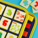 Tablica manipulacyjna sensoryczna montessori walizka plecak niebieski