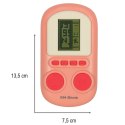 Gra elektroniczna zręcznościowa mini konsola przenośna kieszonkowa różowa