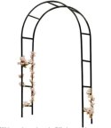 Pergola ogrodowa LUARO łuk uchwyt na róże kwiaty bluszcz pnącza metalowa 240 x 140 cm