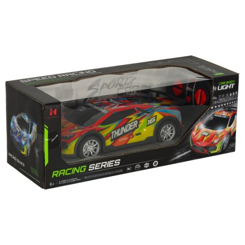 Samochód RC sportowy zdalnie sterowany na pilot auto wyścigowe drift z LED światłami czerwony