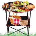 Stolik stół turystyczny składany przenośny kempingowy z pokrowcem 72 cm x 72 cm